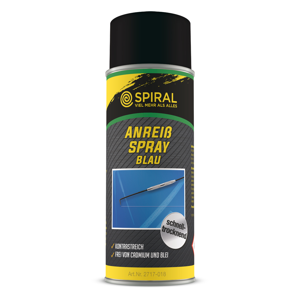 Anreißspray blau deckend 400ml RAL 6001 haftet auf allen Metallen