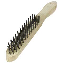 Hand-Drahtbürste glatt 4-reihig