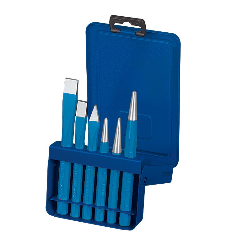 Werkzeugsatz 6-teilig,Metallkassette Chr-Va,induktiv gehärtet und angelassen