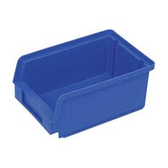 Sichtbox blau 101x125x228mm aus Polypropylen,für Schlitzplatte
