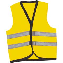 Warnschutzweste gelb EN 471 Gr. XL 2 Reflexstreifen um Taille