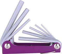 6-Kant-Stiftschlüssel-Taschen-Clip Zoll Vanadium-Extra,7/32" - 3/8",7-teilig