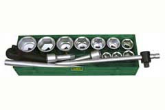 6-Kant-Nuss-Kassette 1" 36-80mm,14-tlg. Chrom-Vanadium,Kanten-Schutznüsse