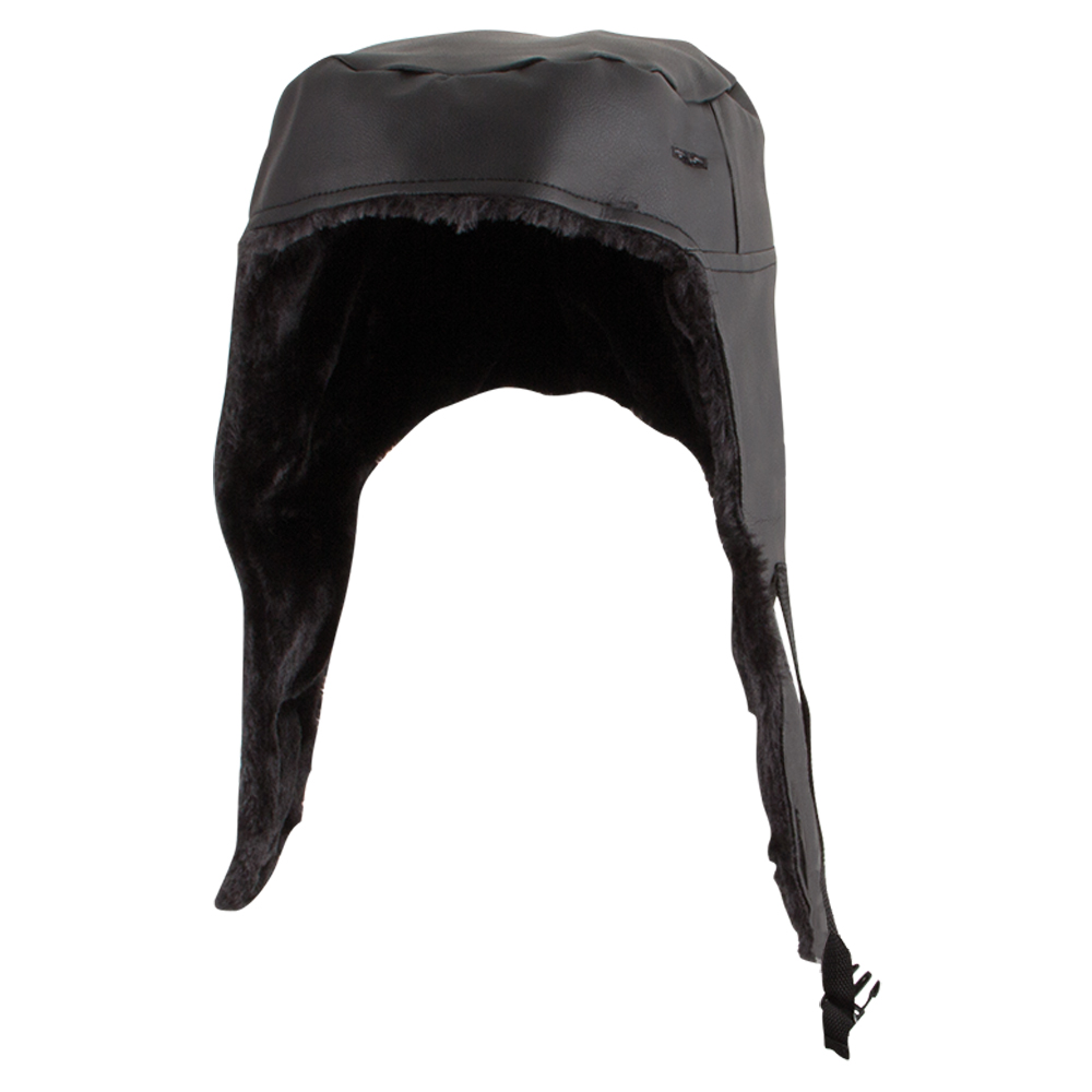 Kälteschutz für Schutzhelme schwarz innen Webpelz, außen Kunstleder, onesize
