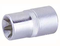 Außentorx-Nuss 1/2" E10 CV-Stahl verchromt,für M8 Schrauben