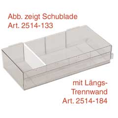 Kleinteilmagazin-Lade 150-3CL,glasklar
