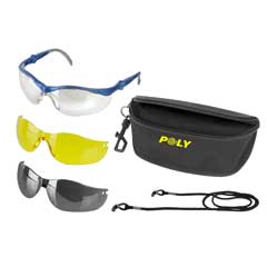 Bügelschutzbrille SPECTRA 1 SET 5-teilig Rahmen, 3 Scheiben, Tasche, Brillenband