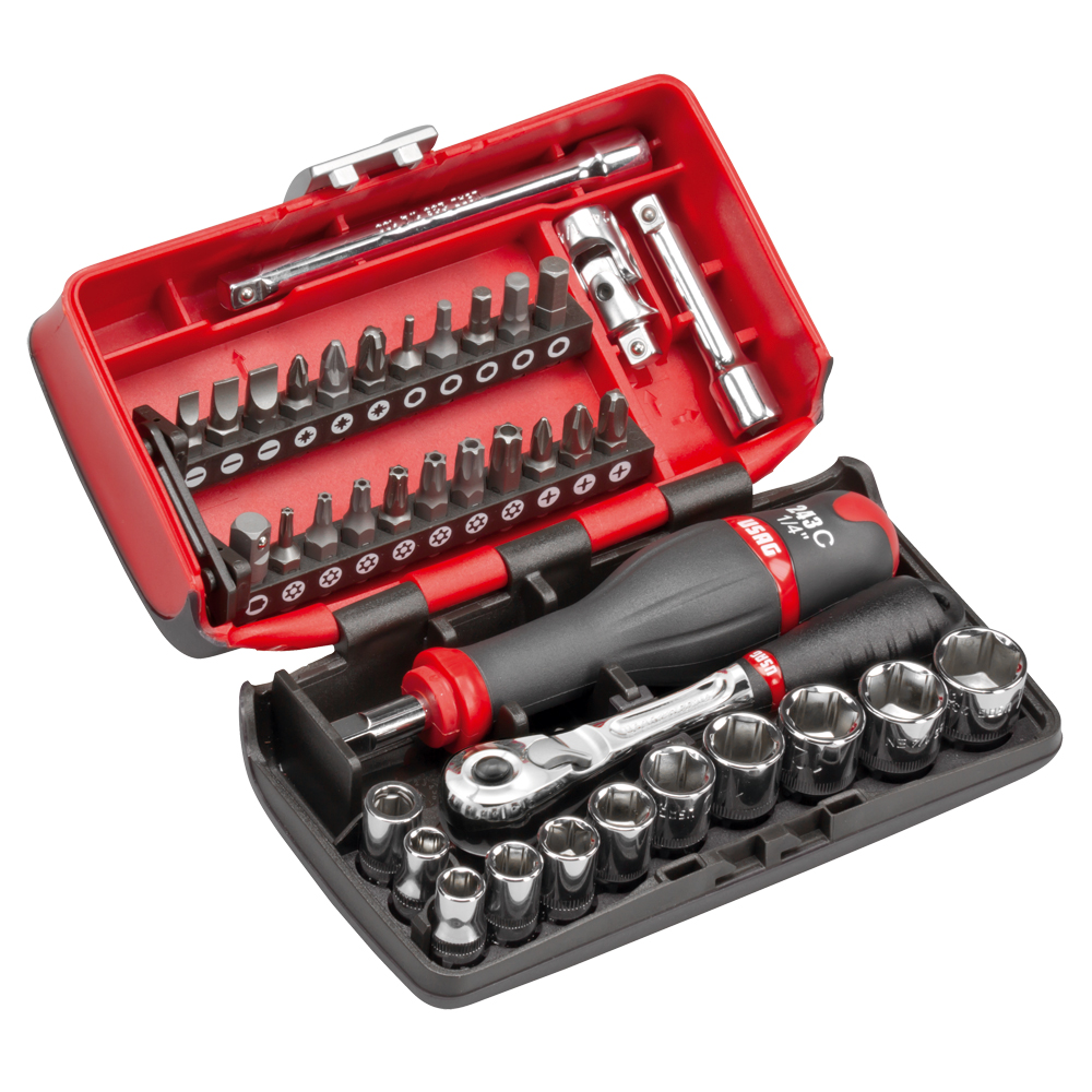 Stecknusskassette USAG U609-1/4"EBP 38-teilig,5,5-14mm