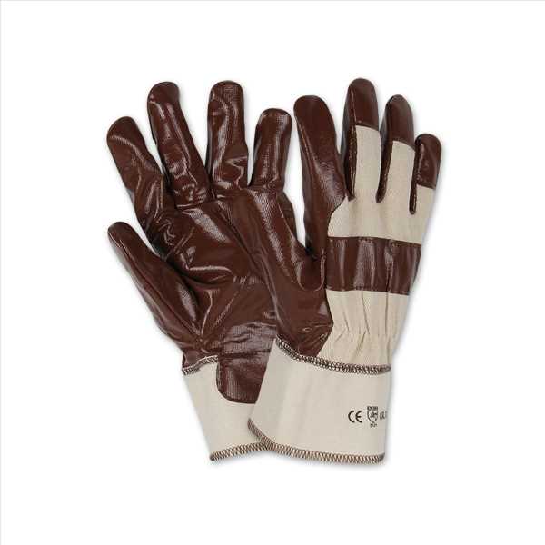 Montagehandschuh Nitril Braun Gr. 10 EN 388 2.1.1.1. CE Cat.II