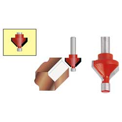 Kantenfräser+Zapfen HT6414520 20mm Ø konisch 45°,Schaft 6mm