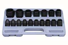 Schlag-Kassette 1/2" 17-teilig 8-30mm Sonderlegierung,extra tief gestaucht