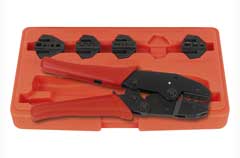 Ratschpreßzange-Set ALLCRIMP,Adernhülse Kabelschuhe,Dorn,Koax und BNC