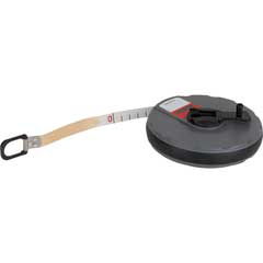 Glasfaser-Maßband 20m,14mm breit,MAXIMA in schlagfester Kunststoff-Kapsel