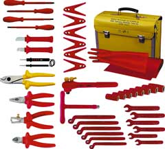 Universaltasche EN60900 49-teilig bestückt mit 49 Sicherheits-Werkzeugen
