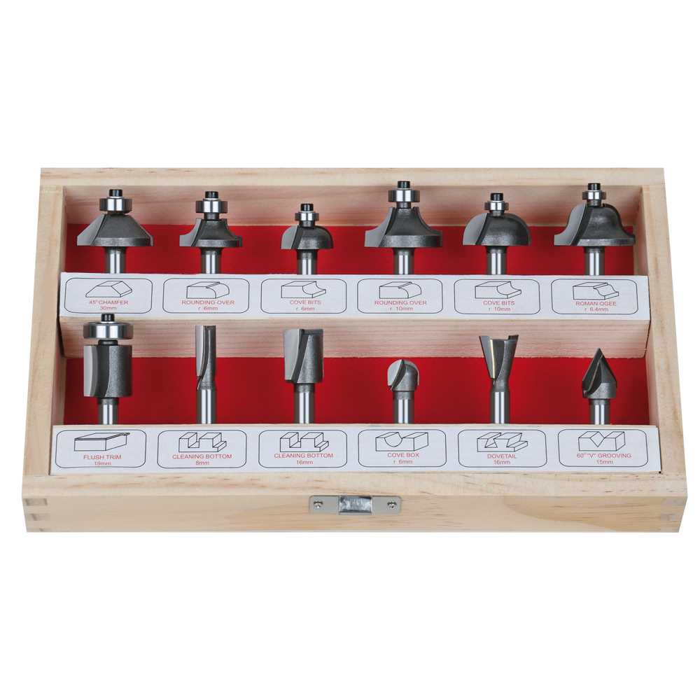 Profi-HM-Fräser-Kassette 12-teilig 12 HM-Fräser mit 8mm Schaft