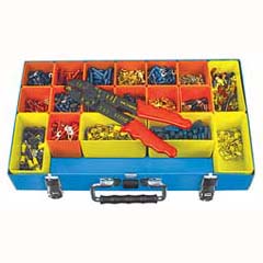 Kabelschuh-Sortiment +ABIKO 51 2000-tlg, isolierte Kabelschuhe,Trichterform