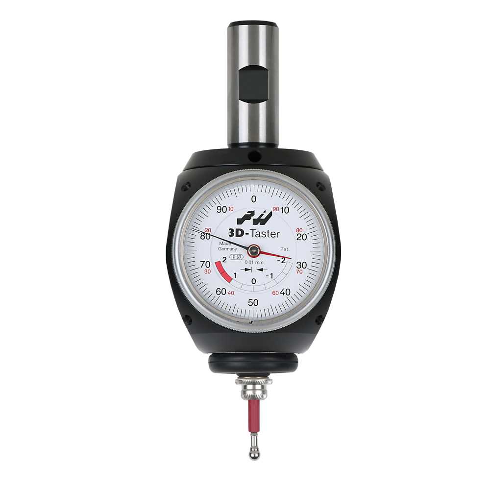 3-D-Taster mit 20mm Aufnahmeschaft und kurzem Tasteinsatz,in Box