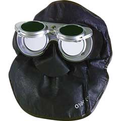 Schweißermaske Standard Schutzgas geschmeidiges Leder,hochklappbare Gläser