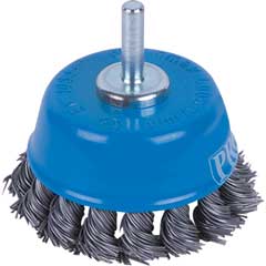 Zopf-Topfbürste 60x0,5 Schaft 6mm zur Direktaufnahme in Bohrfutter