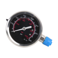 Manometer 1/4" NPT "R Anschlußgewinde rechts,für Hydraulik-zylinder