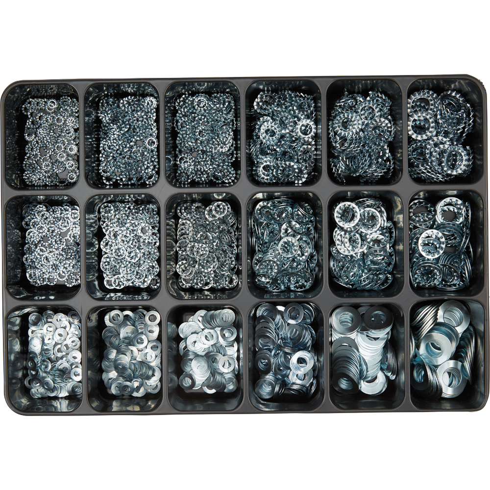 SPIRAL Sortimentkoffer 1.500-teilig Fächer-u.Federsch.DIN 6798/DIN137vz.blau