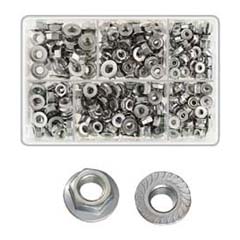 Sicherungsmuttern-Satz 310-teilig M6x1-M10x1,25 1/4"-3/8" UNF,in Box