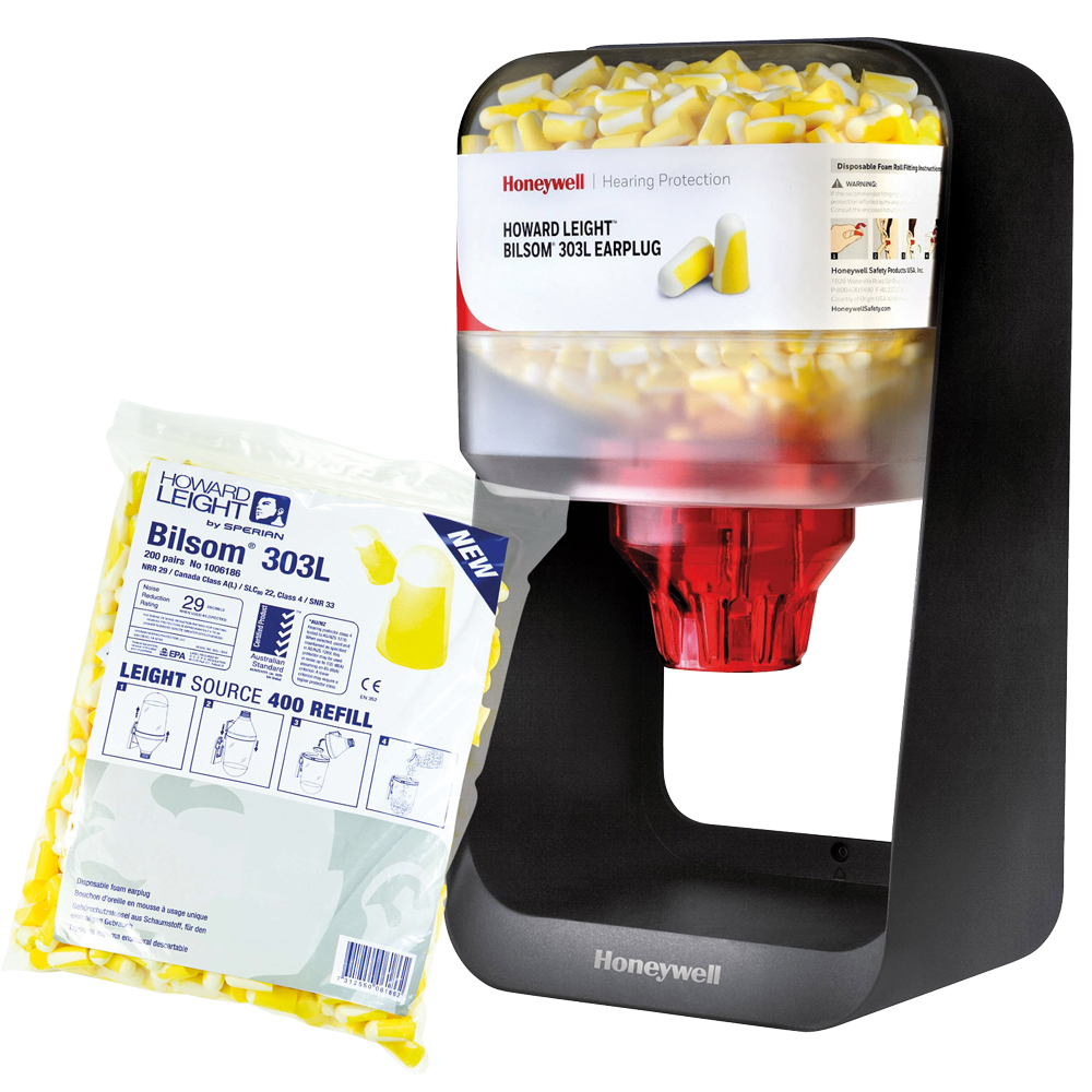 Gehörschutzstöpsel-Spender HL400-F inkl. 400 Paar Stöpsel Gr.L, SNR 33 dB