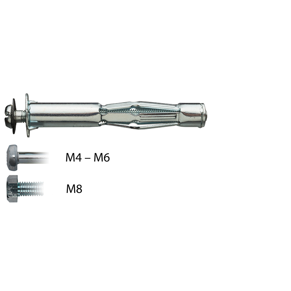 Hohlraum-Metalldübel ST A2K 8 x 55 GALV. VERZINKT VP=25