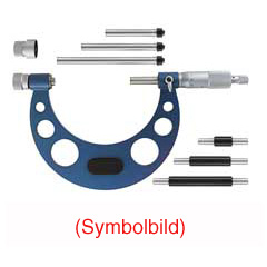 Präzisionsmikrometer 0-100mm,mit Messtiften und Prüfmassen in Kassette