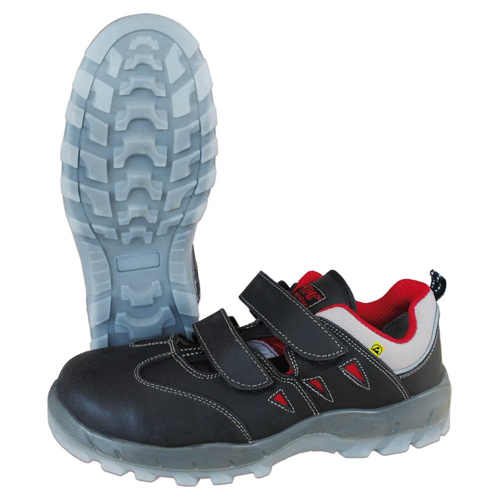 Sicherheitssandale SPORT S1P ESD Gr.45 EN 20345 S1P SRC, EN 61340, schwarz