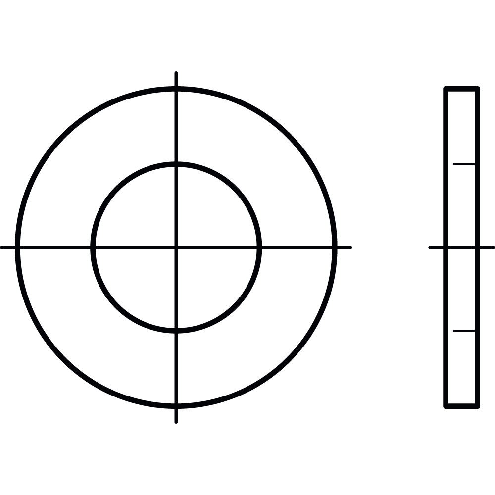 Scheibe DIN 134 ST A2K M 20 21 x 40 x 4 GALV. VERZINKT VE=200