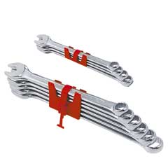 Gabel-Ringschlüssel-Satz 8-22,10-tl,15° abgewinkelt,Chrom-Vandium,DIN3113A