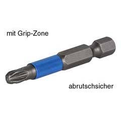 TORO-GRIP Bit 70mm/PZ3 1/4" Schrauben-Bit + Grip-Krall-Torsions-Zone