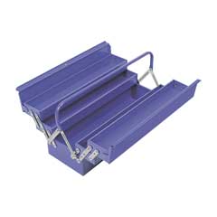 Werkzeugkiste 600x200x200mm,5-teilig blau,Stahlblech lackiert,ausziehbar