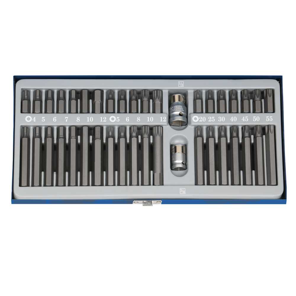 6-kant-Satz 40-teilig,XZN,Torx,kurz+lang 6-kant 4-12,XZN 5-12,Torx 20-55