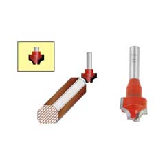 Viertelstabfräser HT6070520 18mm Ø Radius 5,Schaft 6mm,Hartmetall