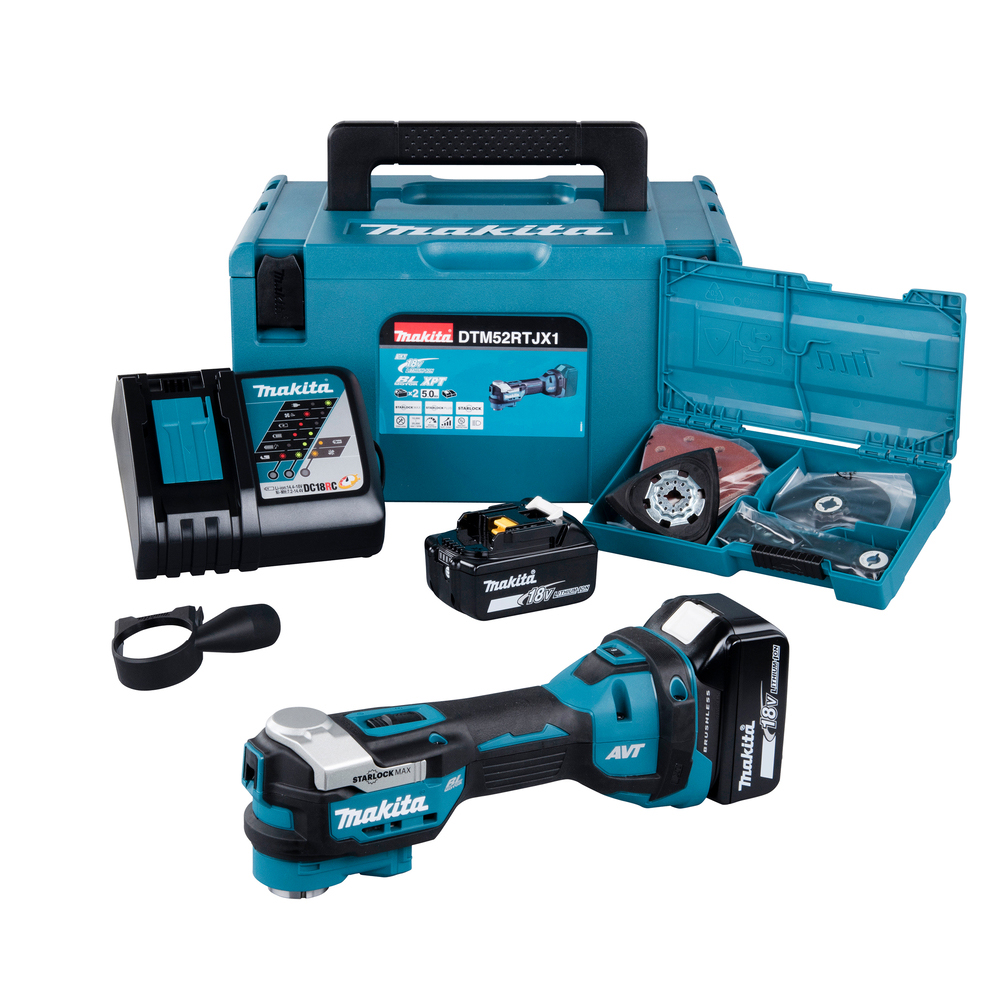 Akku-Multi-Tool MAKITA DTM52RTJX1 18V 2x5Ah Akku,Ladegerät,Koffer u.Zubehör