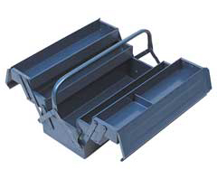 Werkzeugkoffer 430x200x200mm,5-teilig blau,Stahlblech lackiert,ausziehbar