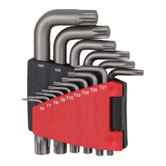 Torx-Stift-Schlüssel-Satz T6-60 15-tlg. in Kassette,Chrom-Vanadium
