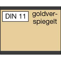 Schutzglas 90x110 DIN 11 goldverspiegelt