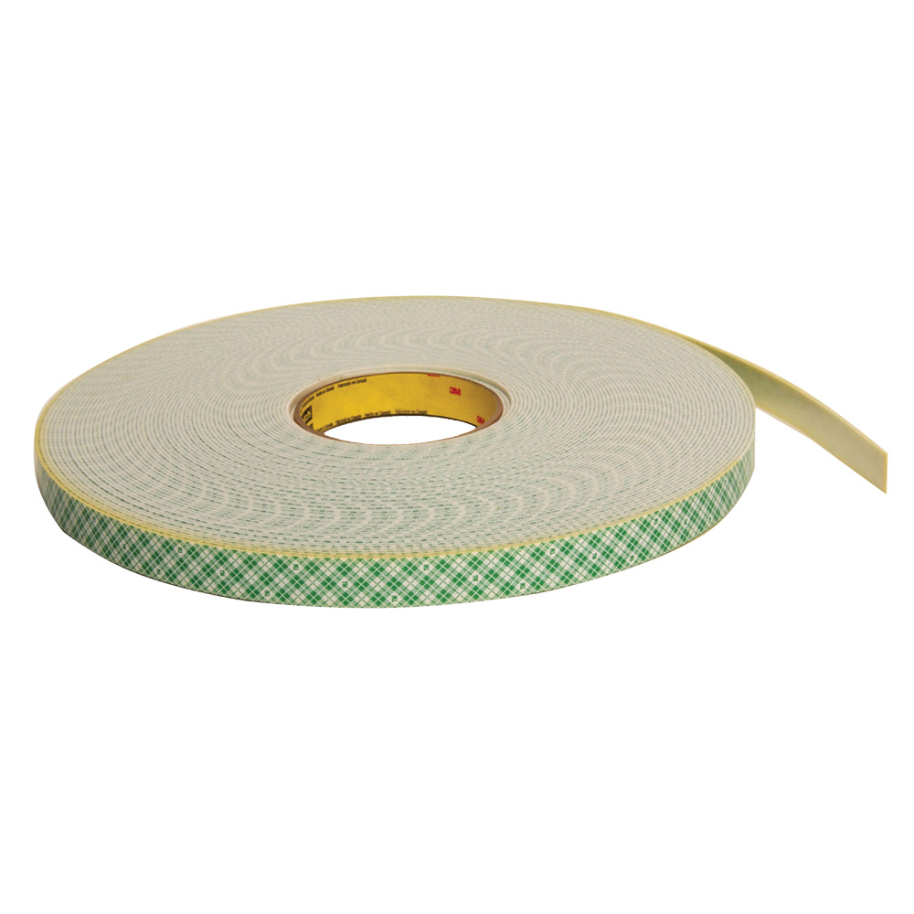 Klebeband 3M PU doppelseitig 19x1,6mm 10m,weiß,für Spiegel,105 C°
