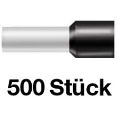 500 Endhülsen 1,50/14mm schwarz,isoliert