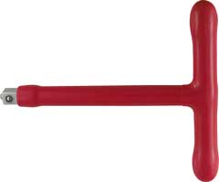 T-Quer-Griff 1/2" 200 mm 4-Kant 1000V CV-Stahl,2-Schicht-isoliert,Stückgeprüft