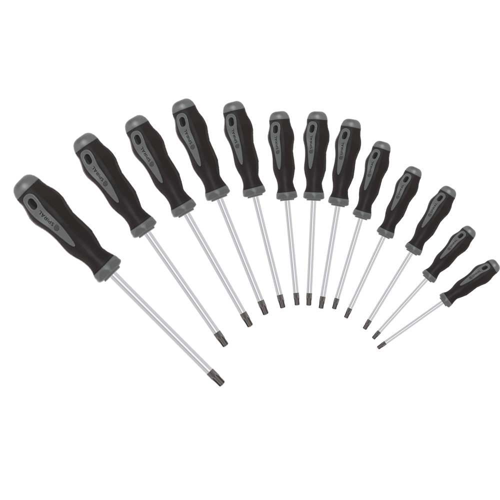 Torx-Schraubenzieher-Satz 13-teilig Chrom Molybdän-Vanadiumstahl,in Sichtbox