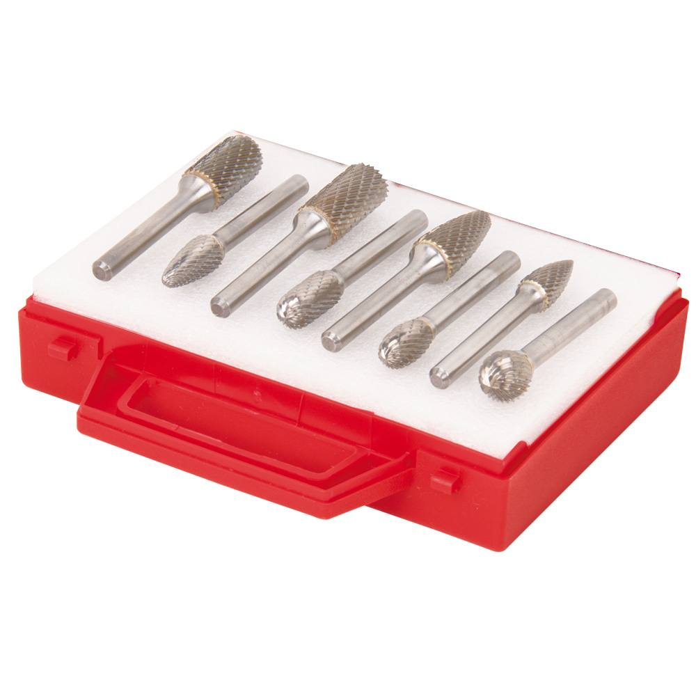 Universal Fräs-Box A&B Rotor-Cut, 8-tlg. mit VHM-Rotorfräsern, Zahnung-Type 6