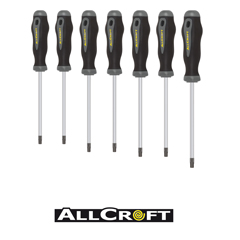 Si-Torxschrauber-Satz 7-teilig für Torx-Schrauben + Stift,Spitze brüniert