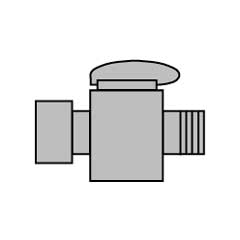 Cobra-12mm Absperr-Ventil 1/2" Anschluß Nr.8550-405