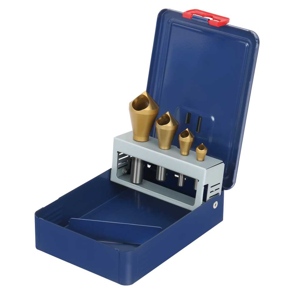 TIN-Querlochsenker-Satz 90° 2-20mm Bohrdurchmesser,4-teilig,in Kassette