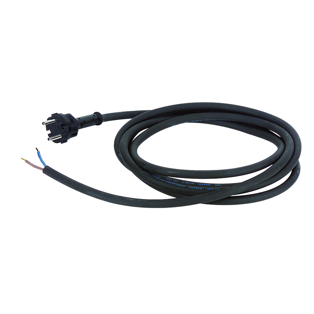 Maschinenanschlusskabel 3m,2x1mm² H05RN-F,Stecker 230V/16A,montagefertig