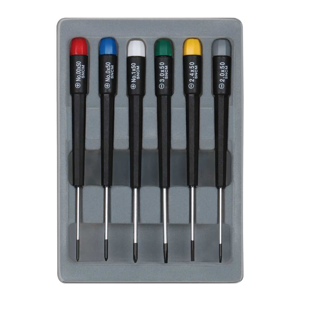Feinschraubenzieher-Satz DREHBLITZ 6-tlg Schlitz: 2/2,4/3mm + PH 00/0/1